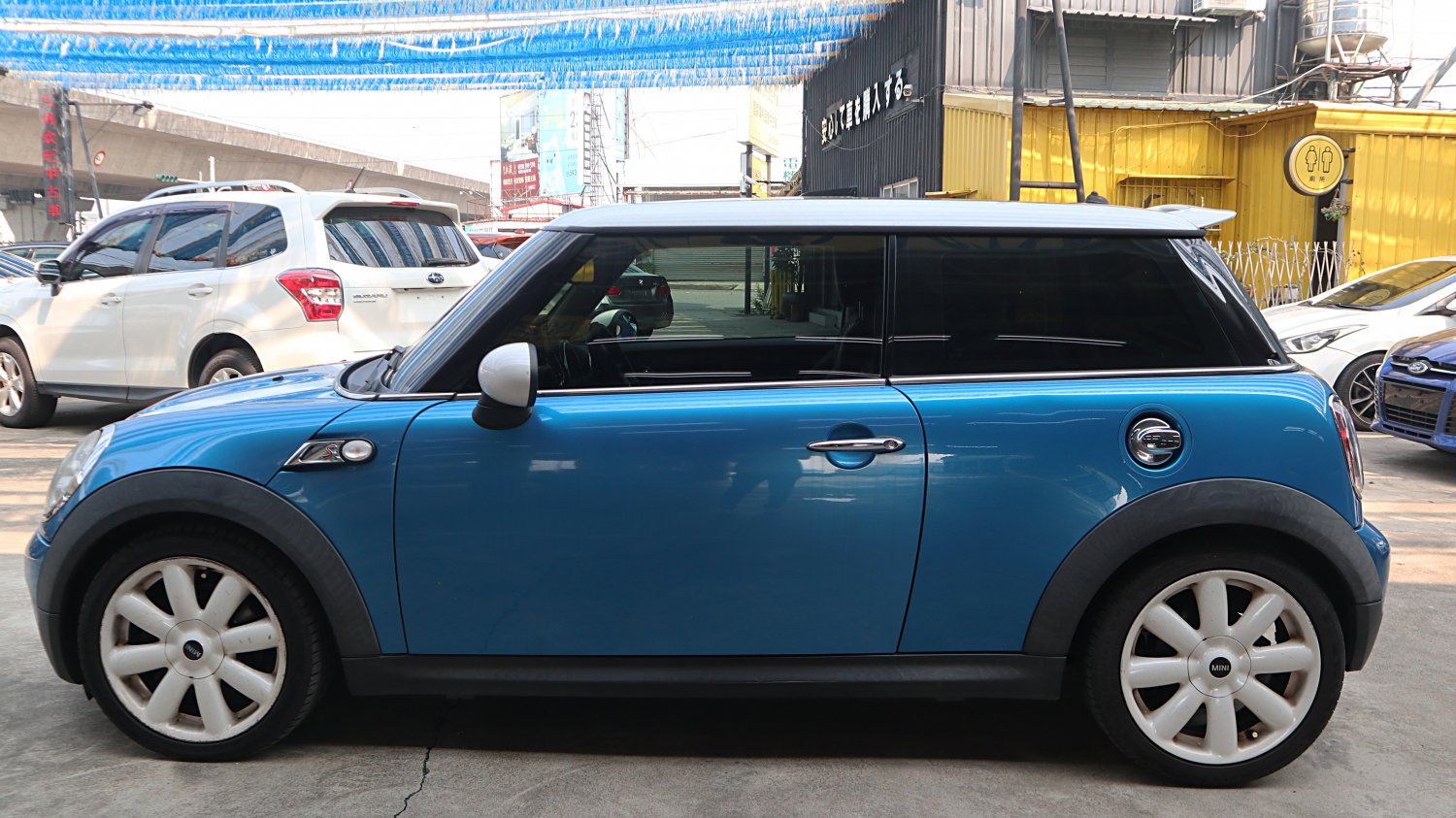 Mini 迷你 ／ Cooper S ／ 2007年 ／ 2007年Mini Cooper S 藍白色 迷你中古車 ／ 九州欣旺汽車 (台南)